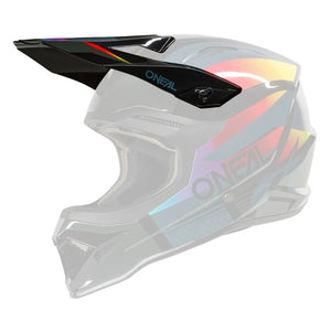 Oneal 1SRS Youth Replacement Helmet Peak - RC Black / Multi