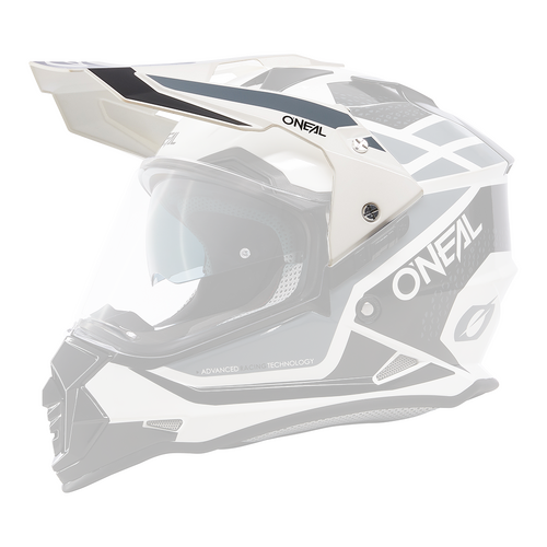 Oneal Sierra Replacement Peak - Gloss White / Black / Grey
