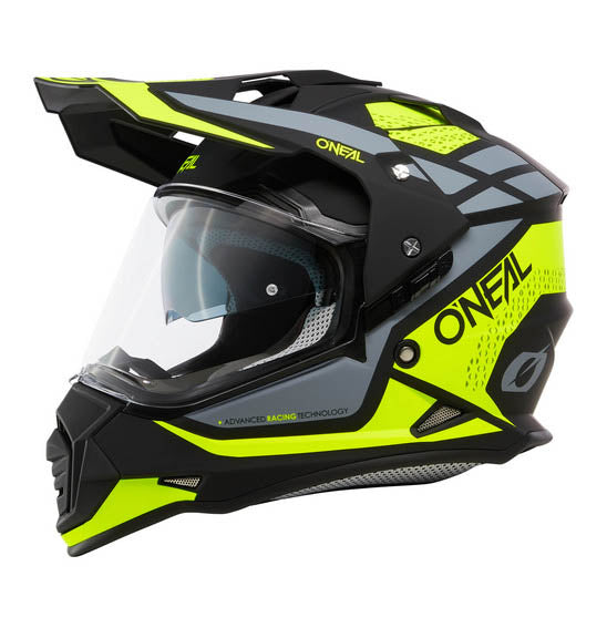 Oneal Sierra R Adventure Helmet - V24 - Gloss Neon Yellow / Black / Grey