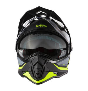 Oneal Sierra R Adventure Helmet - V24 - Gloss Neon Yellow / Black / Grey