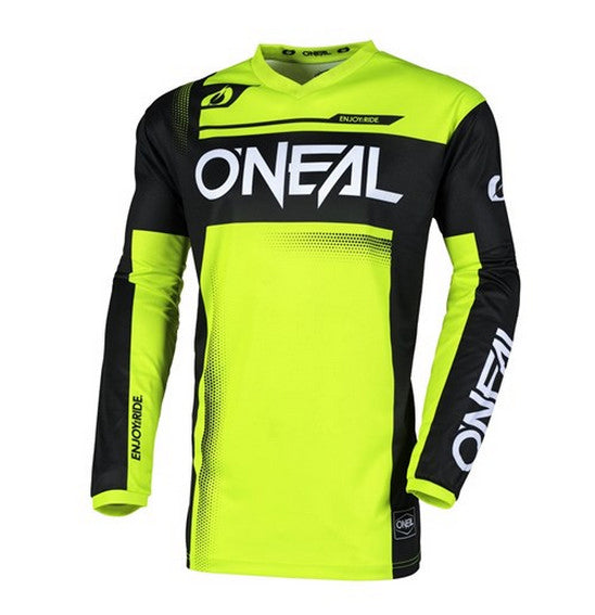 Oneal Element Adult MX Jersey - V.25 Racewear Black / Neon Yellow