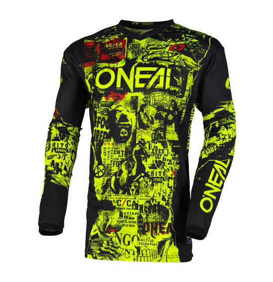 Oneal Element Youth MX Jersey - V.25 Attack Black / Neon Yellow