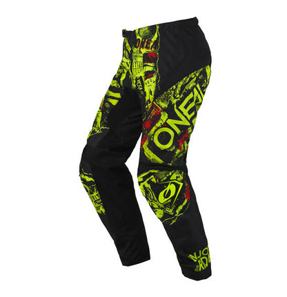 Oneal Element Youth MX Pants - V25 Attack Black / Neon Yellow