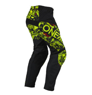 Oneal Element Youth MX Pants - V25 Attack Black / Neon Yellow