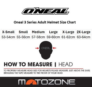Oneal 3SRS Adult MX Helmet - Solid Blue / Neon Yellow