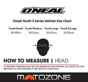 Oneal Youth 3 Series MX Helmet - V24 - Race Black / Red