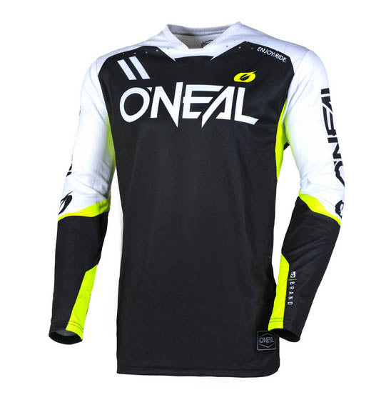 Oneal Hardwear Adult MX Jersey - V25 Flow Black / White