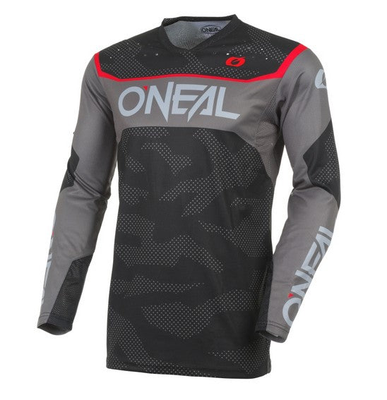 Oneal Hardwear Adult MX Jersey - Camo Black / Grey / Red