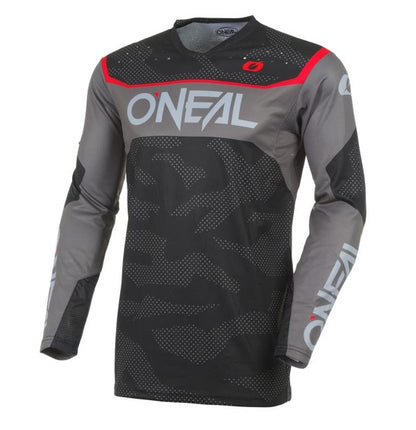 Oneal Hardwear Adult MX Jersey - Camo Black / Grey / Red