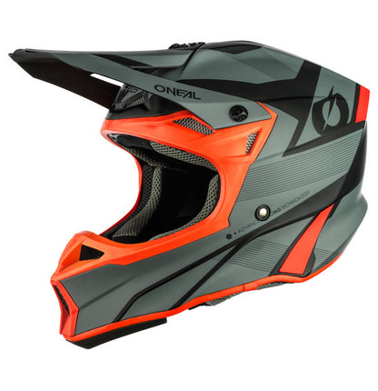 Oneal 10SRS Adult MX Helmet - V21 Compact Grey / Red