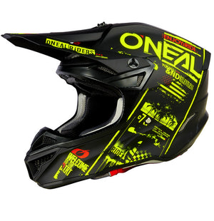 Oneal 5SRS Adult Helmet - Attack V.23 Black/Neon Yellow