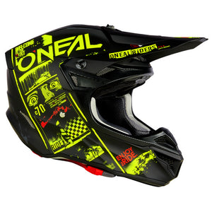 Oneal 5SRS Adult Helmet - Attack V.23 Black/Neon Yellow