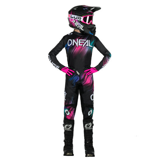 Oneal Element Adult Womens MX Jersey - V24 Voltage Black/Pink