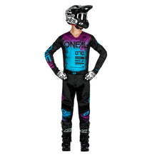 Load image into Gallery viewer, Oneal Adult Mayhem V24 MX Pants - Scarz Black/Blue