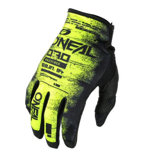 Oneal Mayhem Adult MX Gloves - Scarz Black/Neon Yellow
