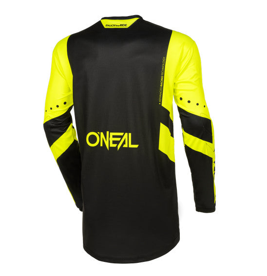 Oneal Element Adult MX Jersey - V24 Racewear Black/Neon Yellow