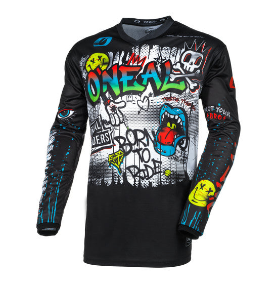 Oneal Element Adult MX Jersey - V24 Rancid Black/White