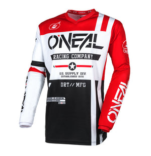 Oneal Element Youth MX Jersey - V24 Warhawk Black/White/Red