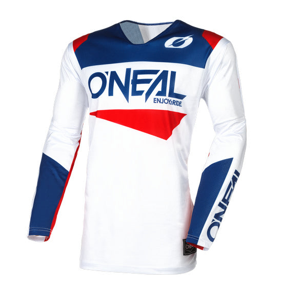 Oneal V24 Hardwear Air Adult MX Jersey - Slam White Blue Red