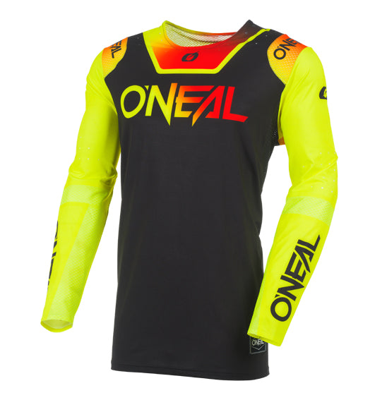 Oneal Prodigy Adult MX Jersey - Five Six Black / Neon Yellow
