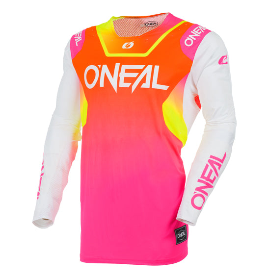 Oneal Prodigy Adult MX Jersey - Five Six White / Neon Orange