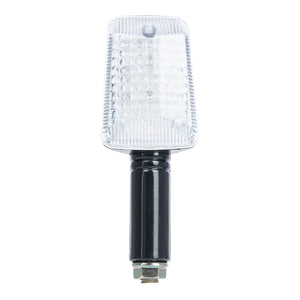 Oxford Rectangle Indicator Black Long Stem Clear Lens