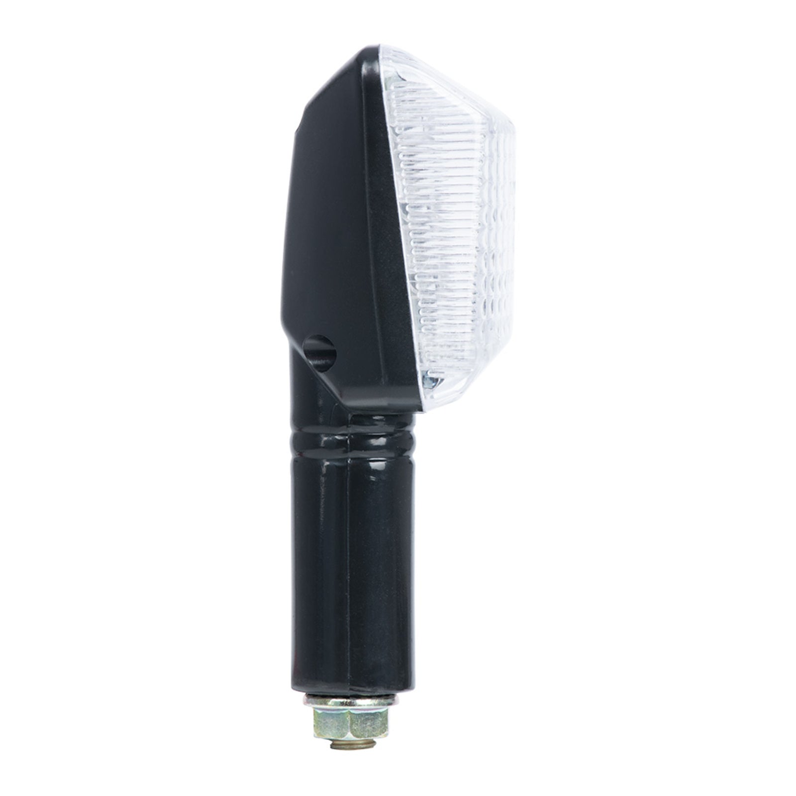 Oxford Rectangle Indicator Black Long Stem Clear Lens