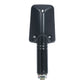 Oxford Rectangle Indicator Black Long Stem Clear Lens
