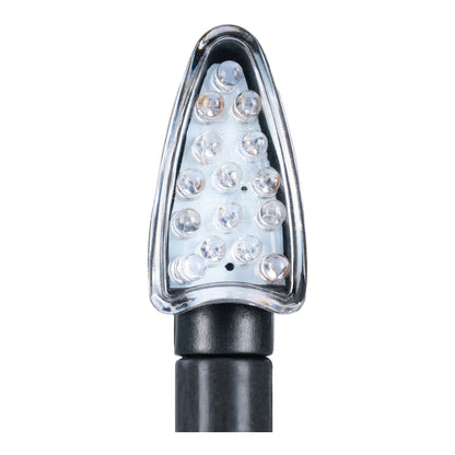 Oxford Arrow Indicator Black Long Stem Clear Lens