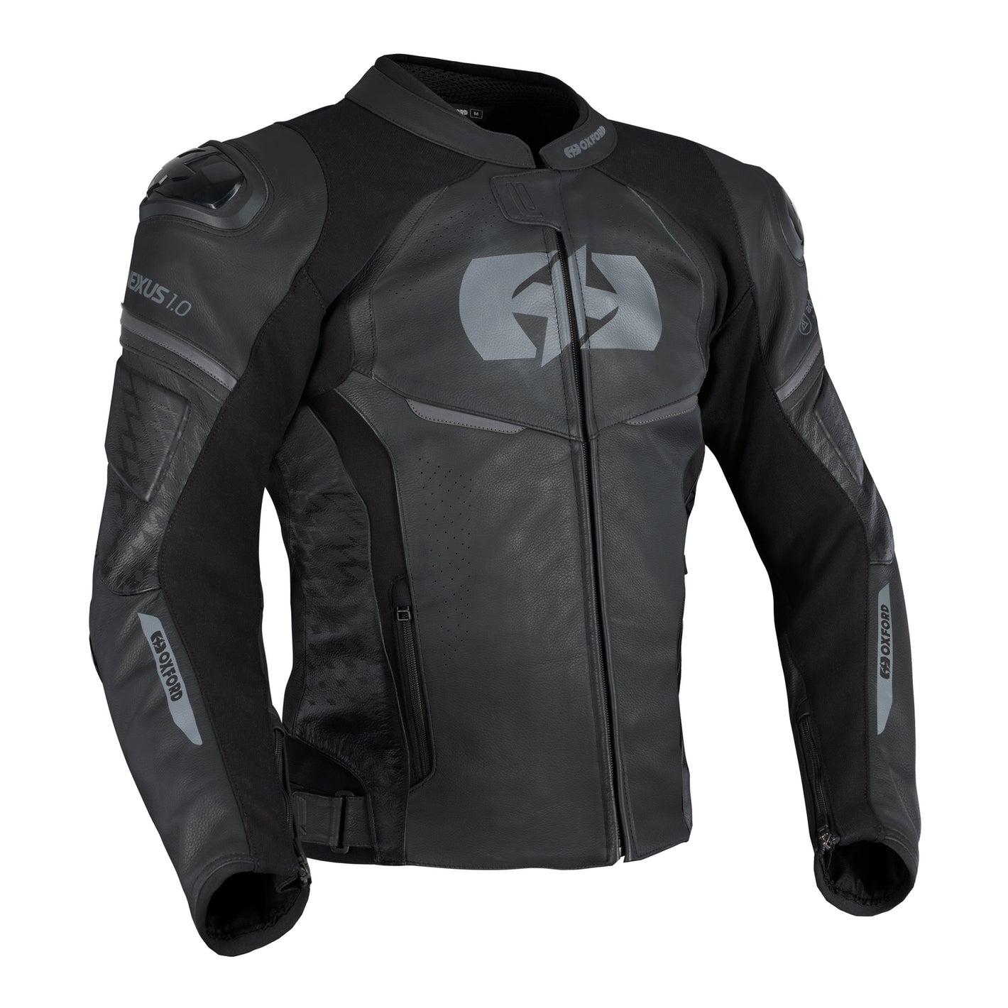 Oxford Nexus 1.0 Leather Men's Jacket - Stealth Black