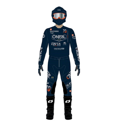 Oneal Element Adult MX Jersey - Brand Navy Blue Grey
