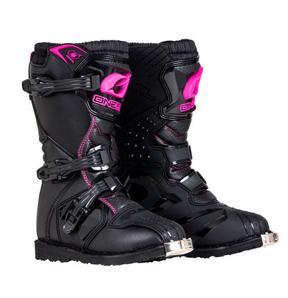 Oneal Rider Youth MX Boots - Black / Pink