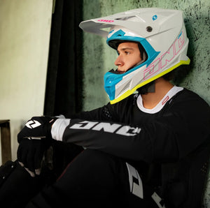 One Industries X297 Adult MX Helmet - Horizon Miami White