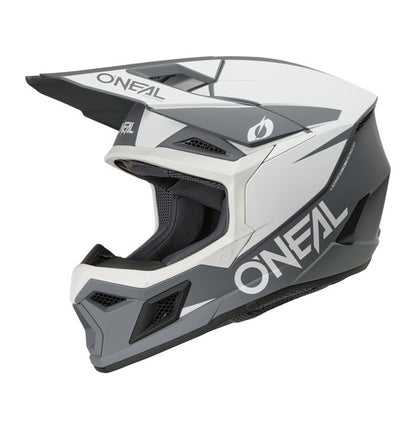 Oneal 3SRS Adult MX Helmet - Solid White Black