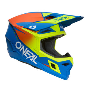 Oneal 3SRS Youth MX Helmet - Solid Blue Neon Yellow