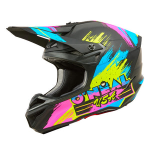 Oneal 5SRS Adult MX Helmet - Reseda Black Neon