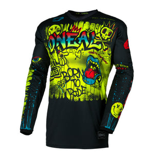 Oneal Element Youth MX Jersey - Rancid Black Neon Yellow