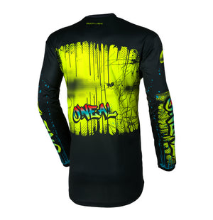 Oneal Element Youth MX Jersey - Rancid Black Neon Yellow