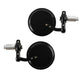 Oxford Bar End Mirrors - Pair - Black