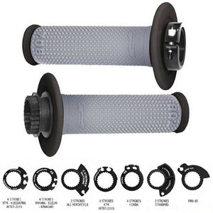 Progrip PG708 Lock On Diamond Grips - Black / Grey