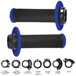 Progrip PG708 Lock On Diamond Grips - Black / Blue
