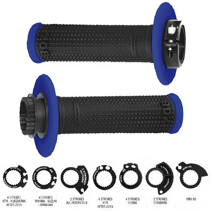 Progrip PG708 Lock On Diamond Grips - Black / Blue
