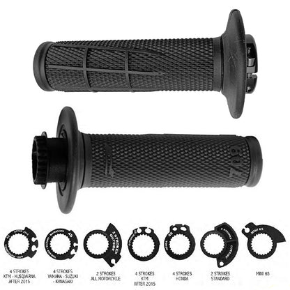 Progrip 709 Lock On Grips - 1/2 Waffle - Black