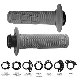 Progrip 709 Lock On Grips - 1/2 Waffle Grey