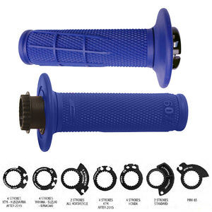 Progrip 709 Lock On Grips - 1/2 Waffle - Blue