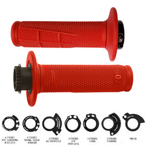 Progrip 709 Lock On Grips - 1/2 Waffle - Red
