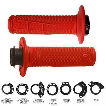Progrip 709 Lock On Grips - 1/2 Waffle Red