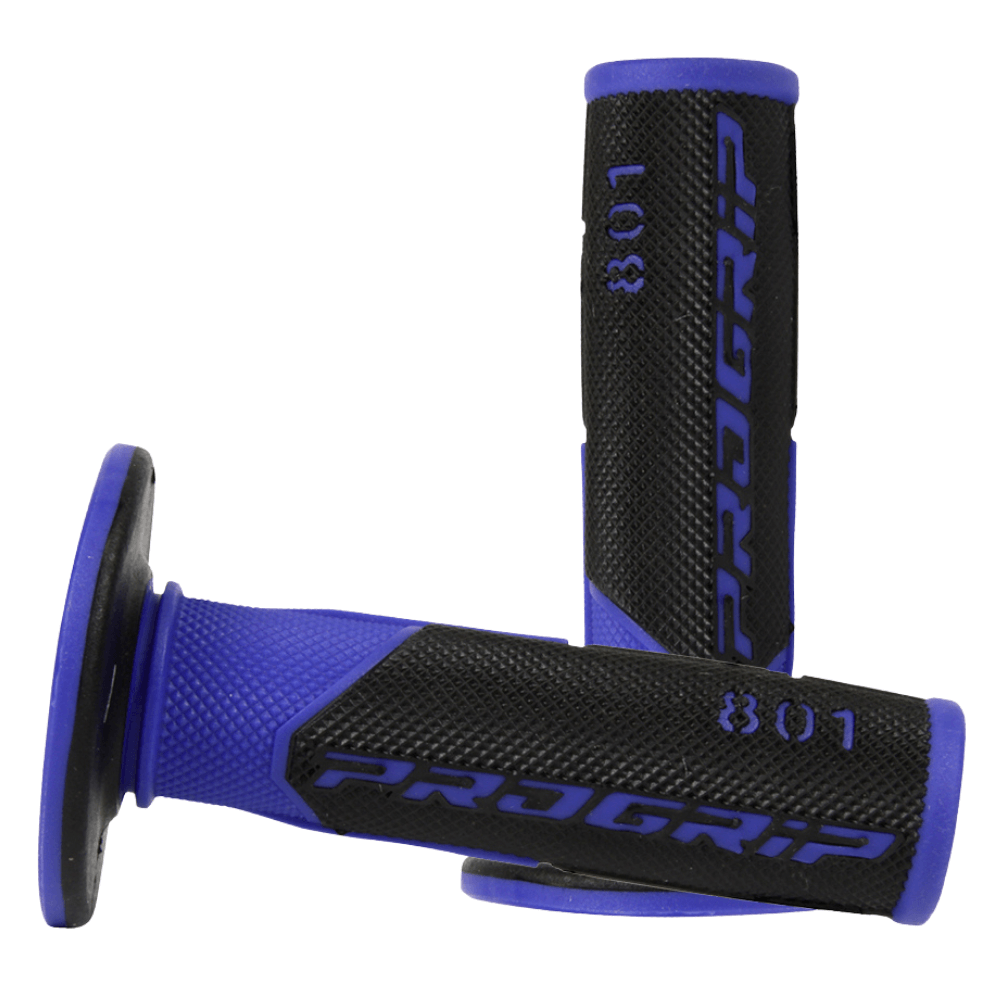 Progrip 801 Double Density 1/2 Waffle MX Grips - Blue / Black