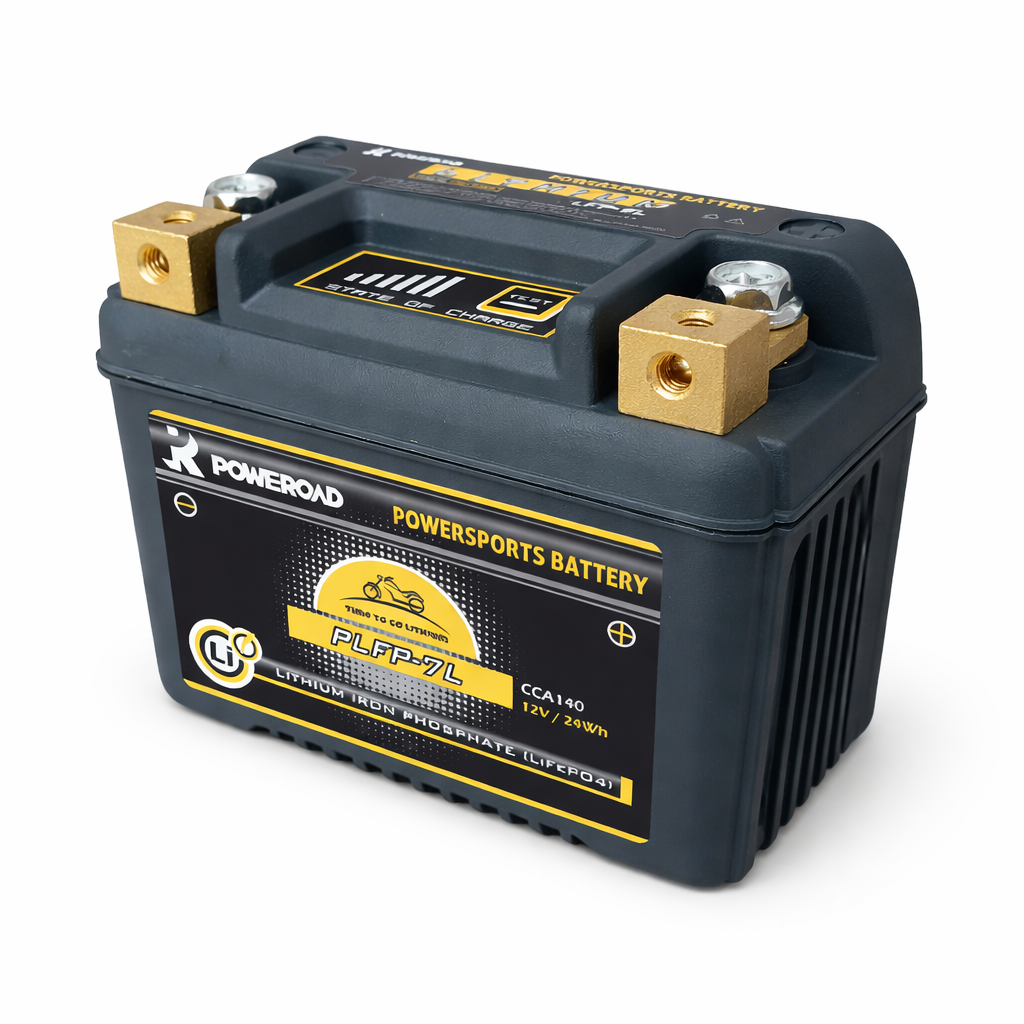 Poweroad PLFP-7L Lithium Motorcycle Battery - 140cca