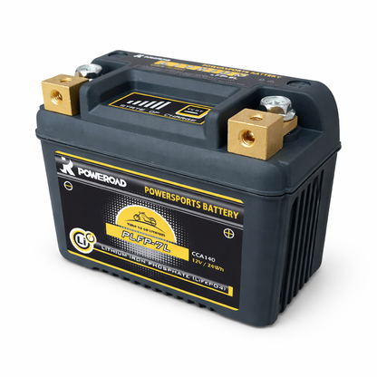 Poweroad PLFP-7L Lithium Motorcycle Battery - 140cca